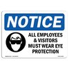 Signmission OSHA Sign, Wear Eye Protection With Symbol, 10in X 7in Aluminum, 10" W, 7" H, Landscape OS-NS-A-710-L-16902